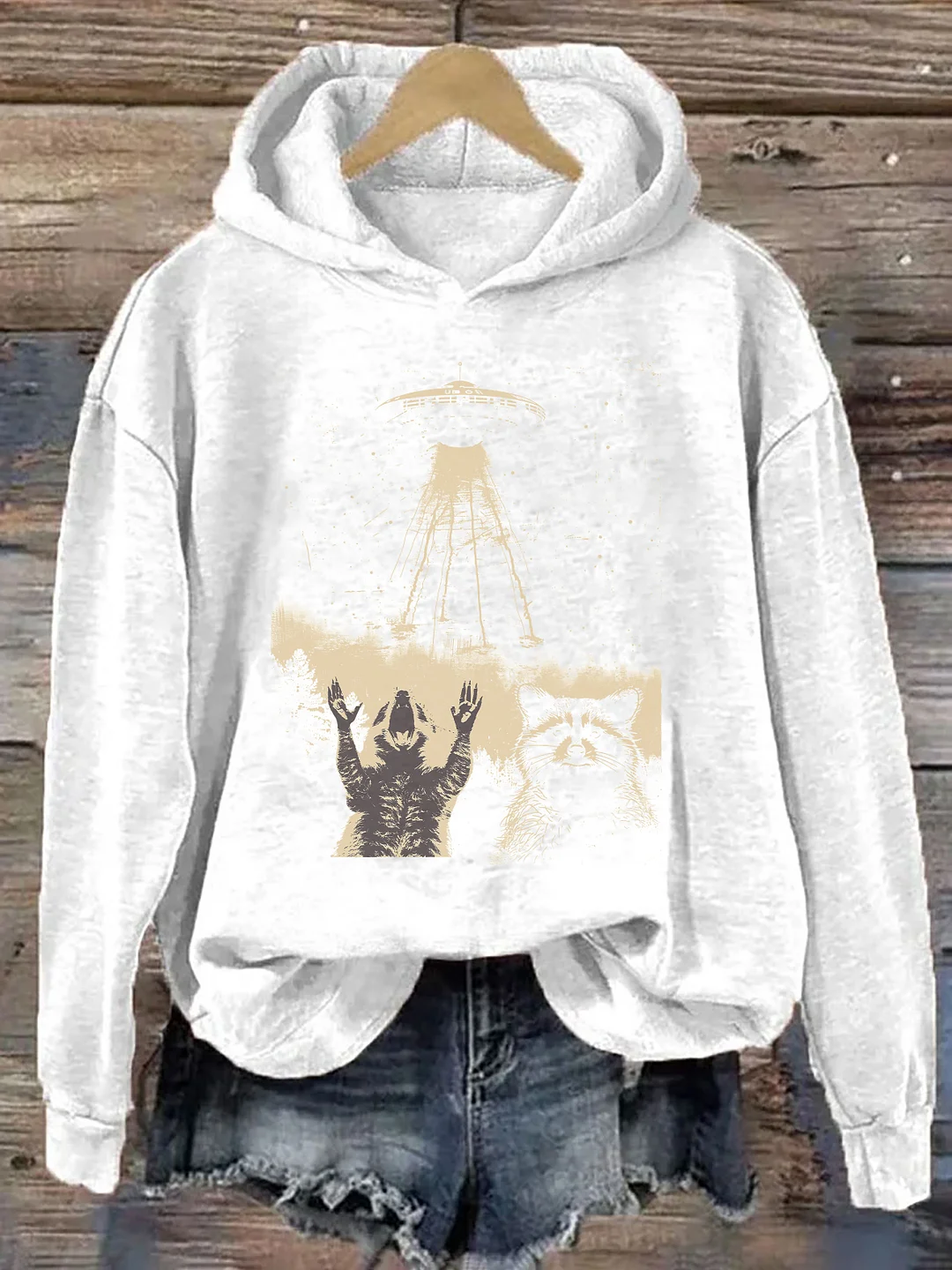 Raccoon UFO Hoodie