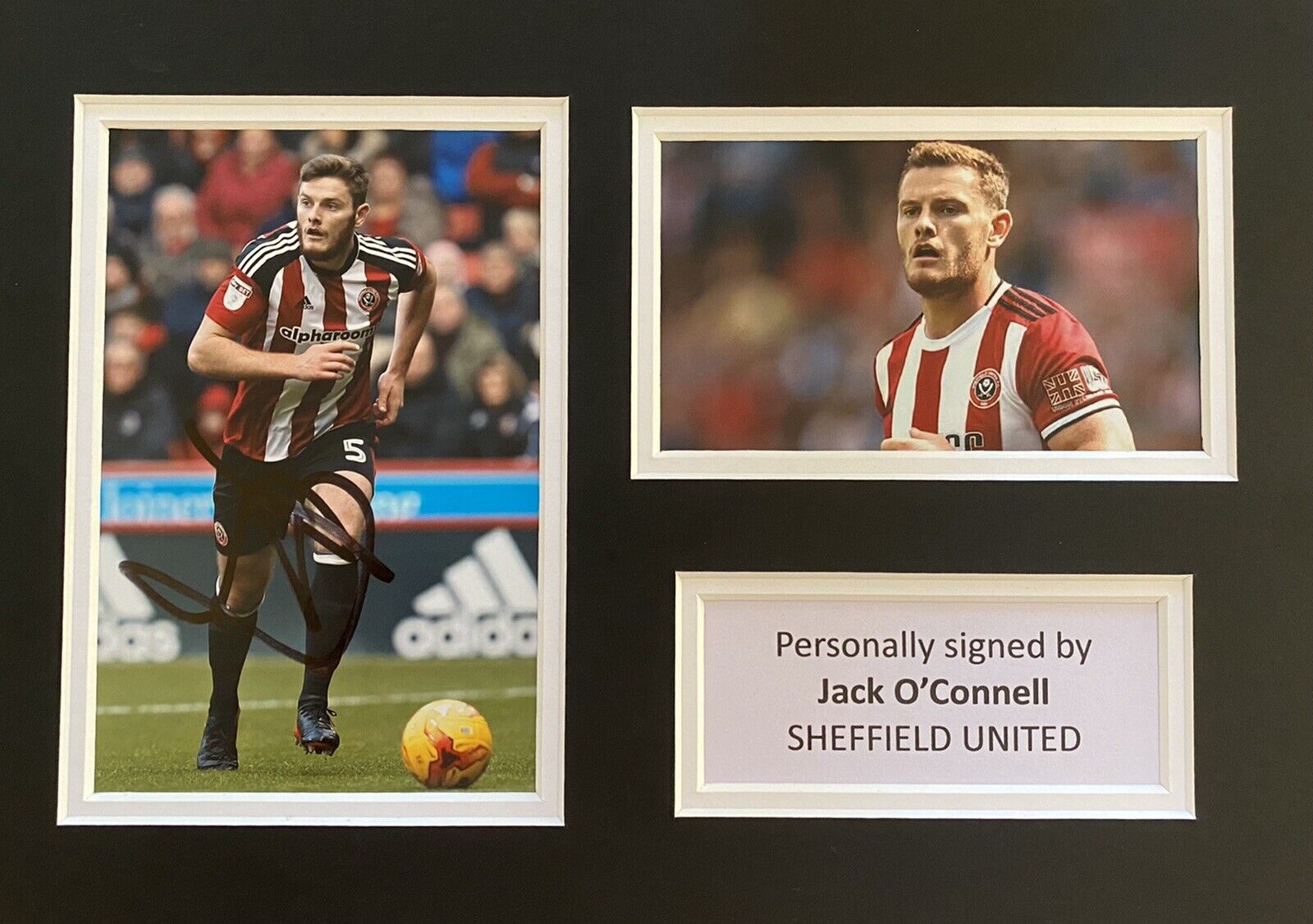 Jack O’Connell Hand Signed Sheffield United Photo Poster painting In A4 Mount Display