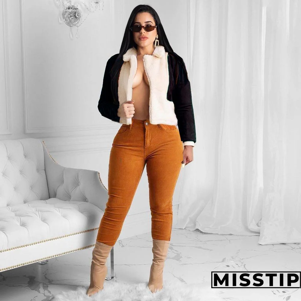 Loose Padded Fur Collar Warm Jacket Coat