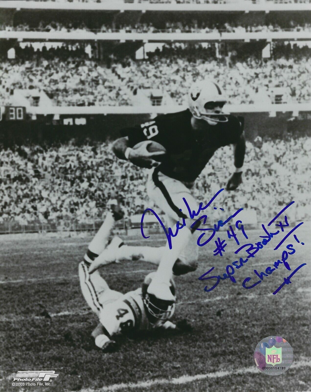 Signed 8x10 MIKE SIANI Oakland Raiders Autographed Photo Poster painting - w/COA