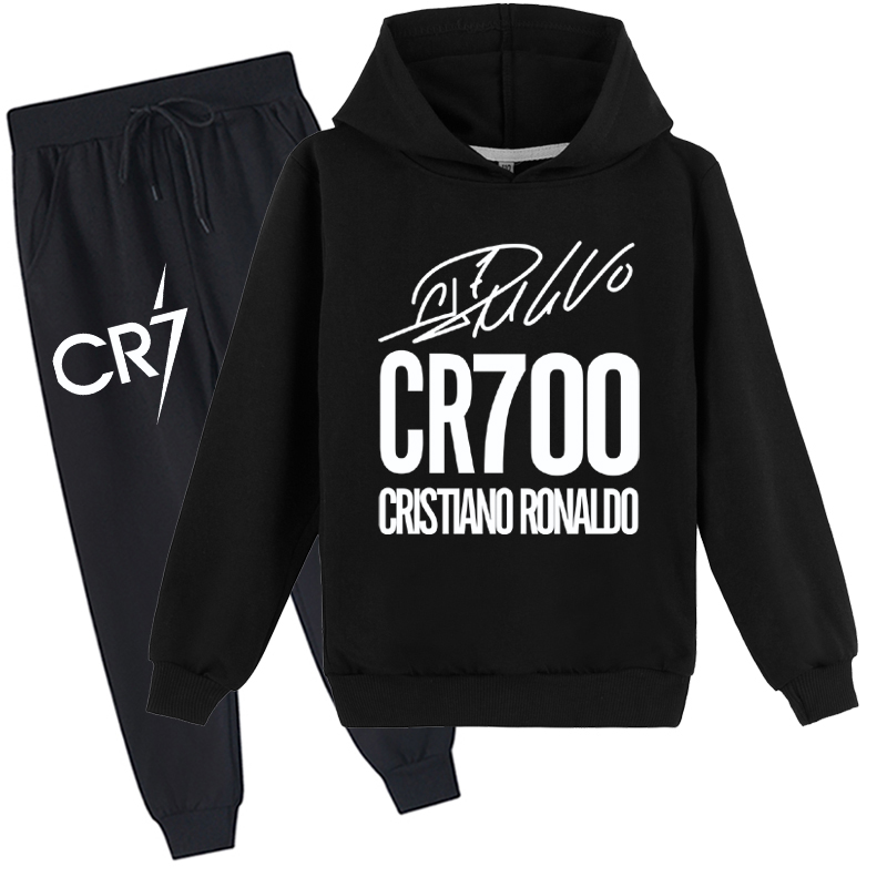Mayoulove Unisex Cristiano Ronaldo Hoodie Set for Kids - Stylish  Comfortable Sportswear for Boys  Girls-Mayoulove