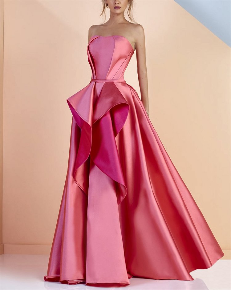 Women's Solid Color Sleeveless Ruffles Dress