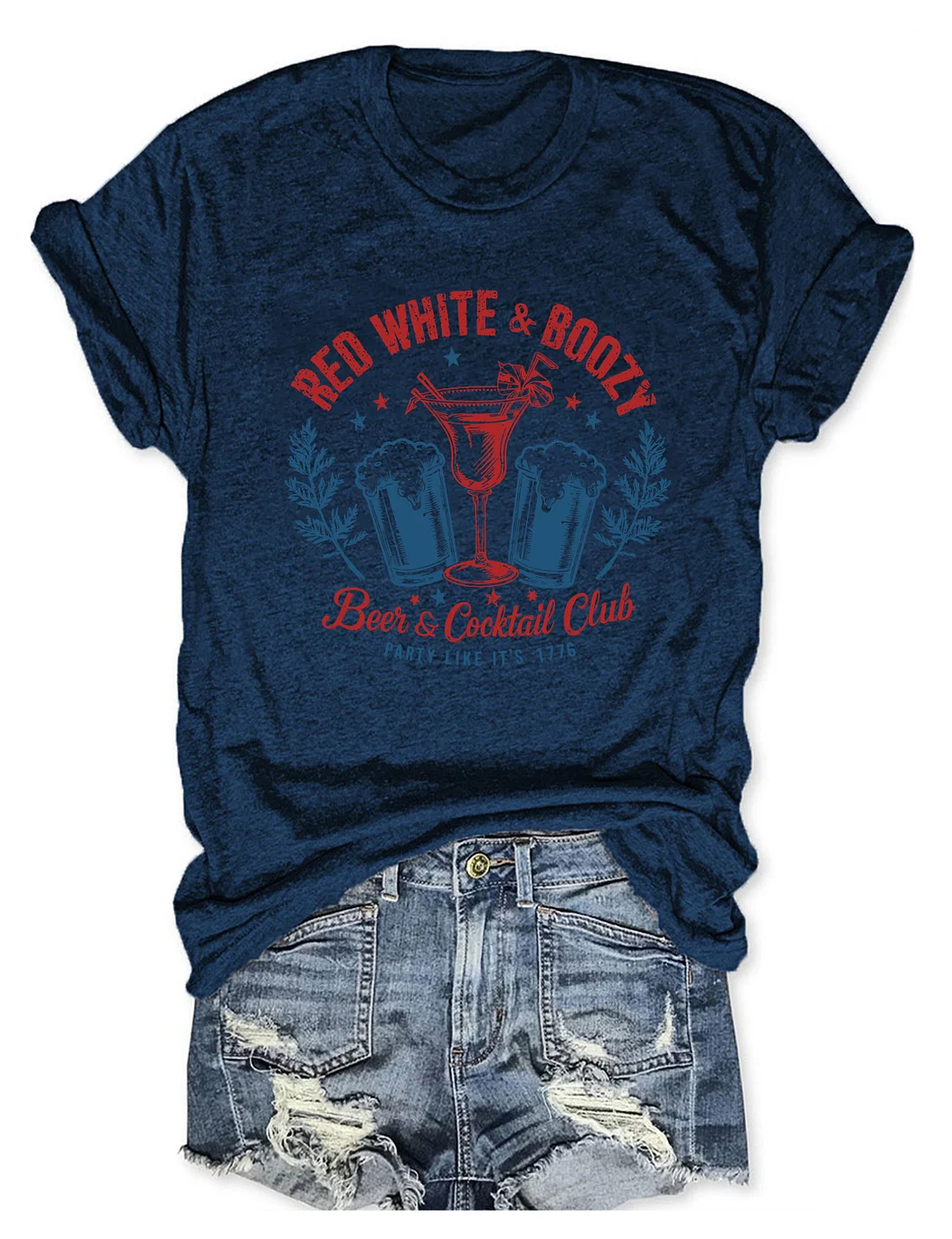 Red White & Boozy 4th Of July T-shirt