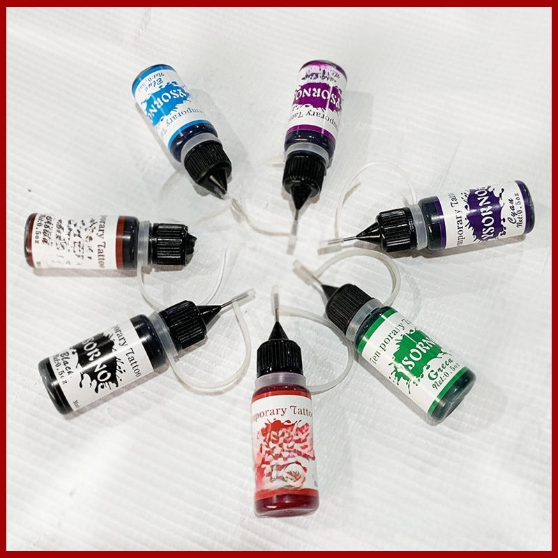 Hand-painted Pigment Color Black Henna Paste Tattoo Juice Paste Jagua Plant Paste Hollow Template