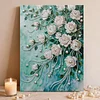 (40x50cm)DIY Pearl Painting Flower Framed Handmade Pearl Material Art Kit Living Room Decor
