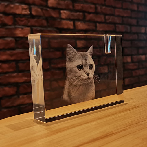 Personalized Crystal Photo Block - Glass Photo