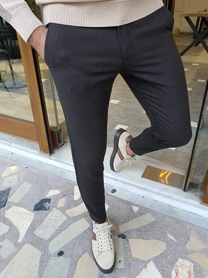 Men's Casual Black Trousers