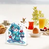Christmas Acrylic DIY 5D Diamond Art Painting Napkin Holder Set (Snowman)