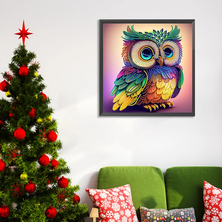 Diamond Painting - Special Shape - Owl(30*40cm)-909287.02