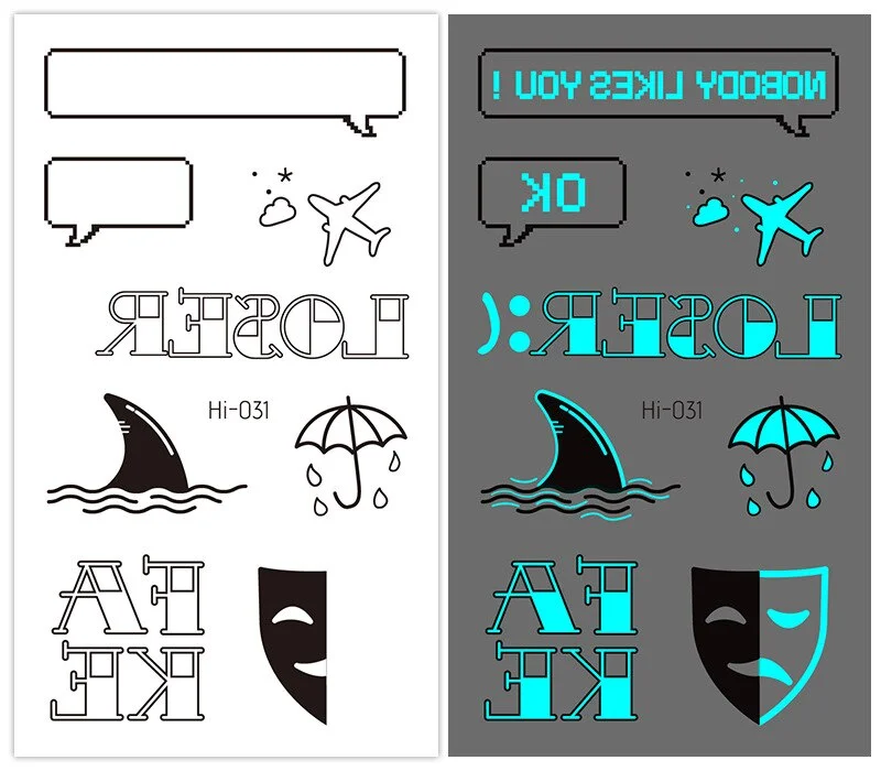 Sdrawing Tattoo Stickers Temporary Moon Star Diamond Planet Festival Carnival Party Glowing Cool Face Tatoo for Men Women