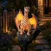 Dragon Figurine Night Light Solar Powered Dragon Figurine Decorative Landscape Light Dragon Garden Stake Light Unique Gift for Dragon Lovers Ornament Patio