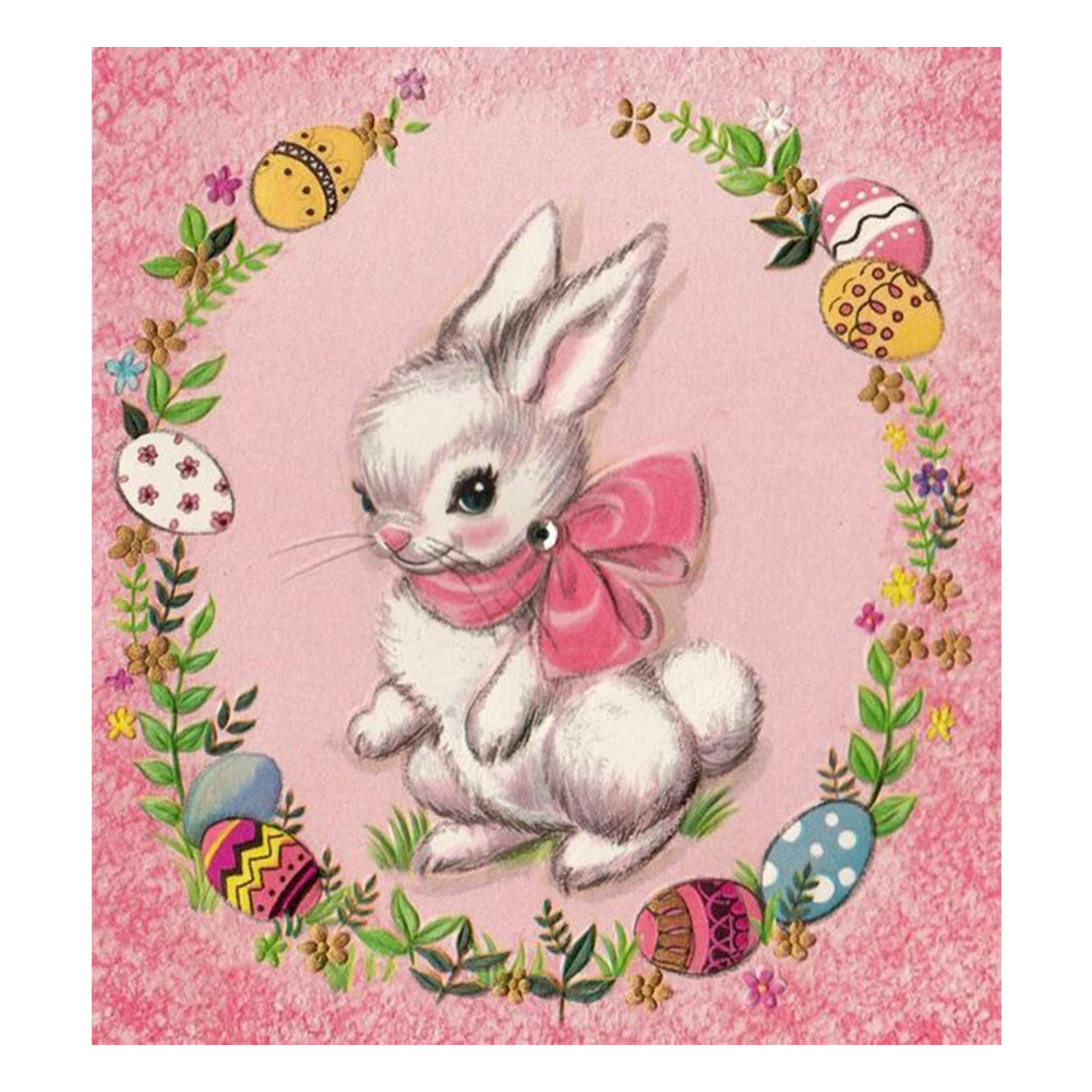

30*30CM - Round Drill Diamond Painting - Easter Bunny, 501 Original