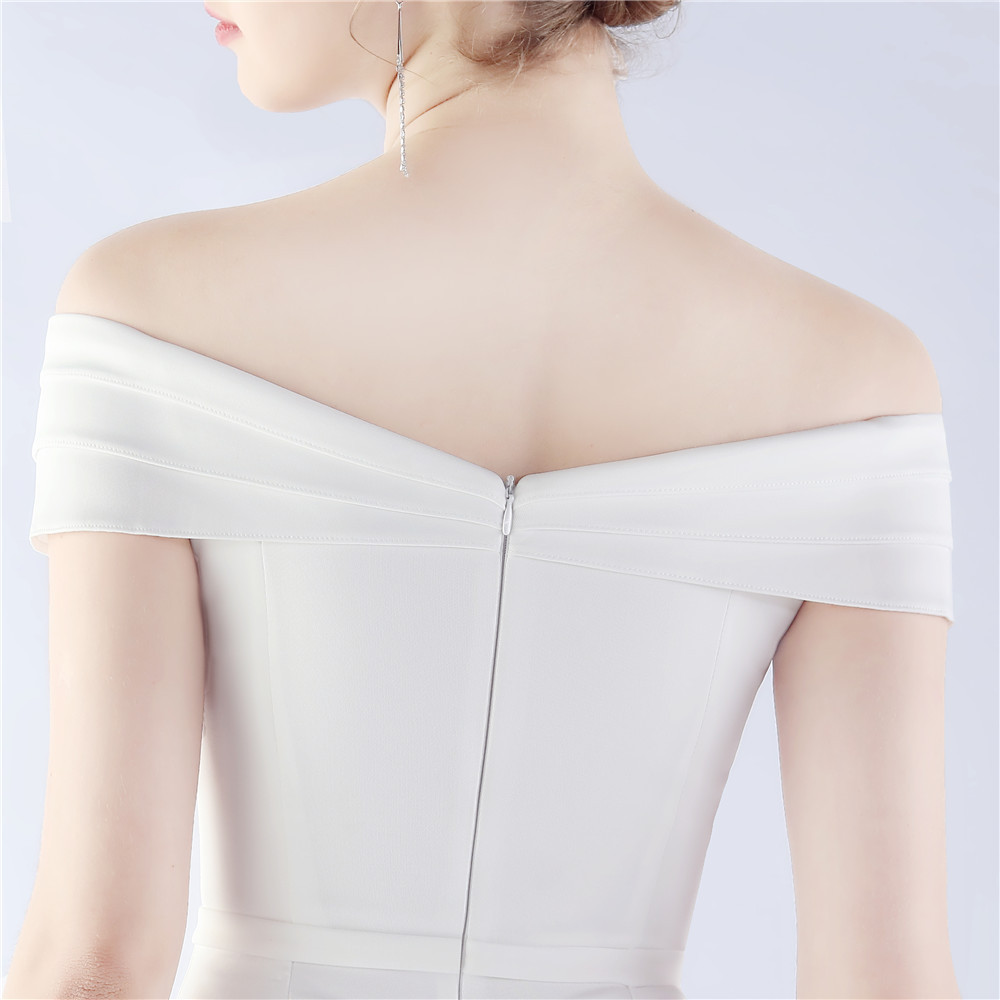 Classic Satin Off Shoulder Long Evening Dress - Elegant & Timeless - Ootddress Classic Satin Off Shoulder Long Evening Dress - Elegant & Timeless - Ootddress