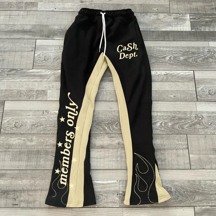 Sopula Y2K Fashion Vintage Graphic Contrast Flared Sweatpants