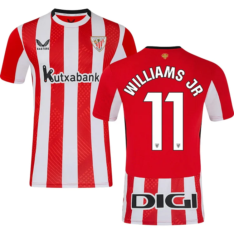 Athletic Bilbao Nico Williams 11 Home Trikot 2024-2025