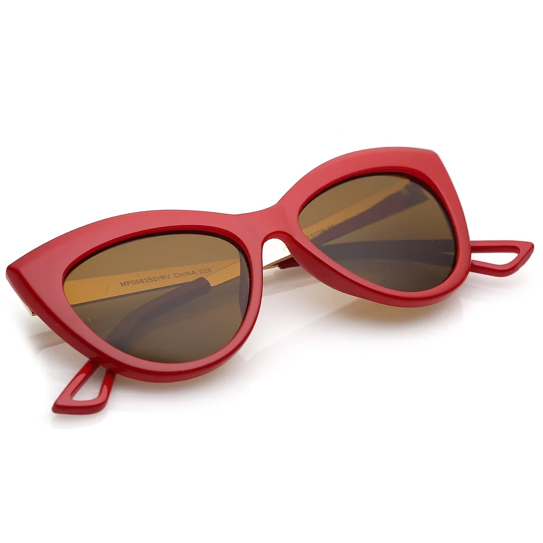 Bold 50's Fashion Oval Cat Eye glasses With Metal Arms 51mm