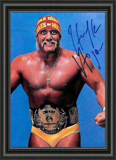 Hulk Hogan WRESTLING - WWE WWF - A4 SIGNED Photo Poster painting POSTER PRINT -  POST