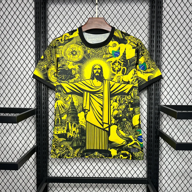 Brasilien Jesus Christus der Erlöser Sonderausgabe Trikot 2024-2025 - Gelb