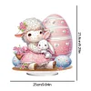 Acrylic Special Shape Easter Sheep 5D DIY Diamond Painting Desktop Ornaments (A)