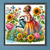 Diamond Painting-DIY Full Round Drill Girl(50x50cm)