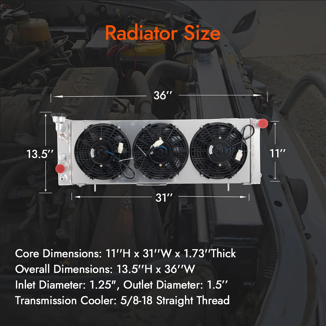 t*a様 ALLOYWORKS 3列 オールアルミラジエーター 87-06 ジー Aluminum Radiators
