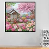>SALE<5D DIY Partial Special Shaped Drill Diamond Painting Village Landscape 40x40cm