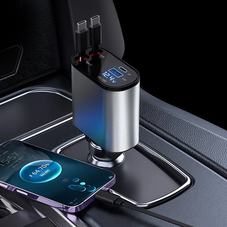 Fast Charge Retractable Car Charger