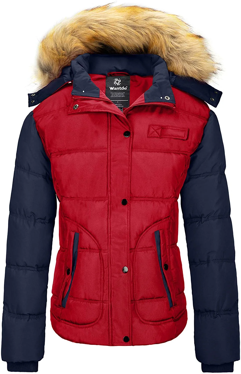 Women's Casual Fur Hooded Thicken Quilted Outwear Jacket