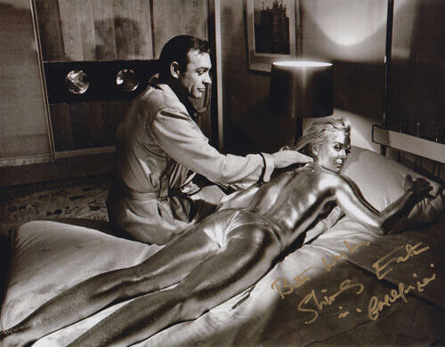 SHIRLEY EATON 007 JAMES BOND AUTHENTIC AUTOGRAPH GOLDFINGER GOLDEN GIRL BED SHOT