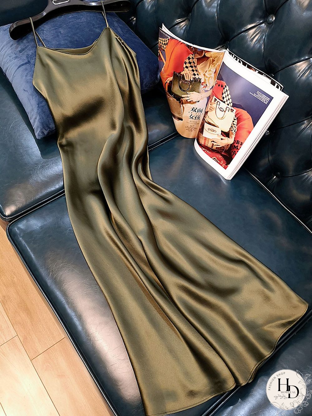 Ordfree Summer Women Long Satin Slip Dress Spaghetti Strap Elegant Lady Sexy Satin Party Dress S-4XL