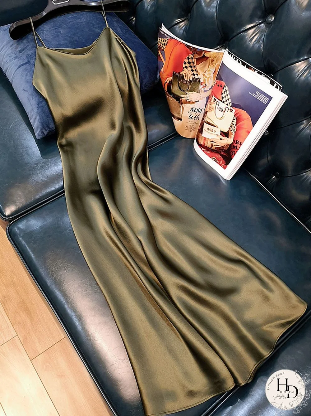 Ordfree Summer Women Long Satin Slip Dress Spaghetti Strap Elegant Lady Sexy Satin Party Dress S-4XL