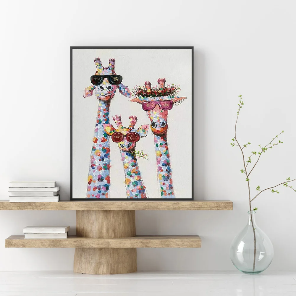 DIY Stamped Cross Stitch 11CT Full Embroidery 50*40cm - Giraffe