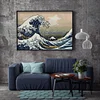(US Only)Waves Printed Cross Stitch Kit 60x44cm DIY 11CT Thread Art Needlework Home Decor