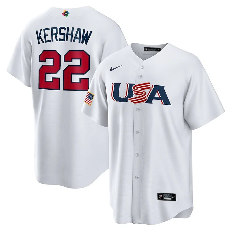 Clayton Kershaw USA Baseball Nike 2023 World Baseball Classic Replica Player Jersey - White
