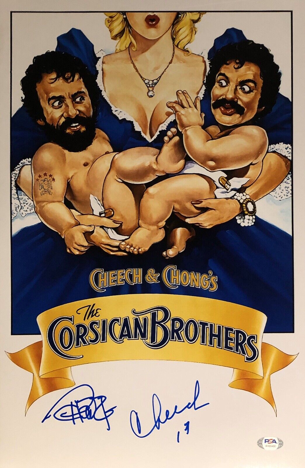 Cheech And Chong Signed Autographed Up In Smoke 12x18 Photo Poster painting Coa Weed Psa/Dna