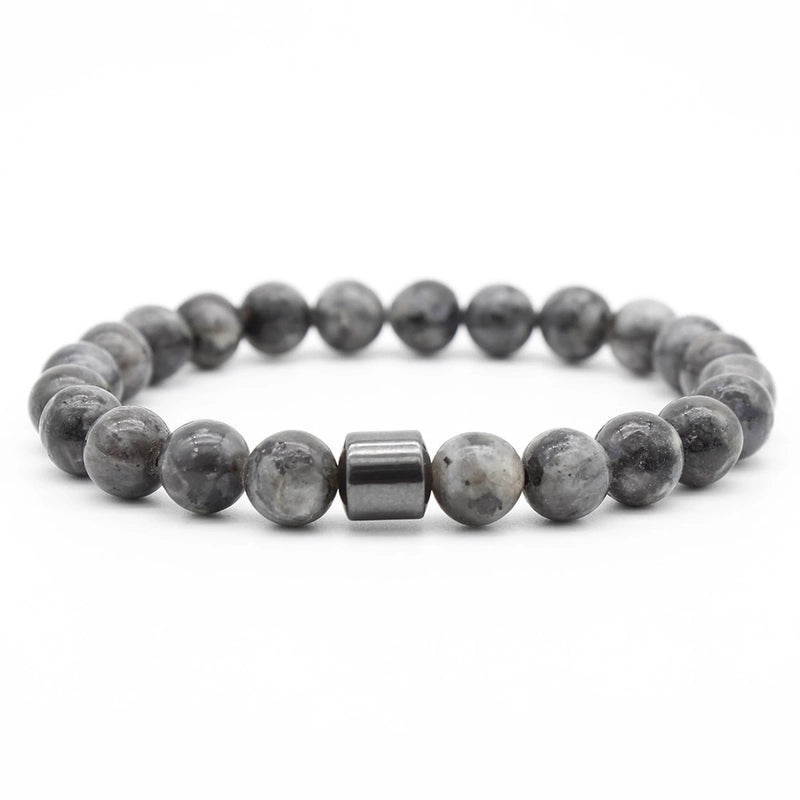 Natural Stone Beaded Bracelet Europe And America Hot Selling Men’s Volcanic Stone Magnetic Black Gallstone Beaded Bracelet