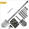Portable Tactical Foldable Shovel Multitool for Hiking Emergency Use