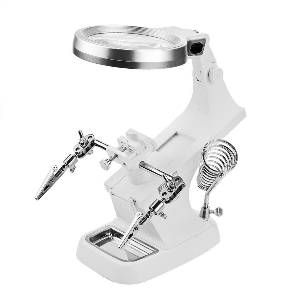 

3X 4.5X Desk Magnifier with 10 LED Light Magnifier Glass Loupe Instrument, 501 Original