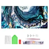 (US Only)5D DIY Full Round Drill Blue Fluid Diamond Painting Kit Home Decor Art 80x40cm