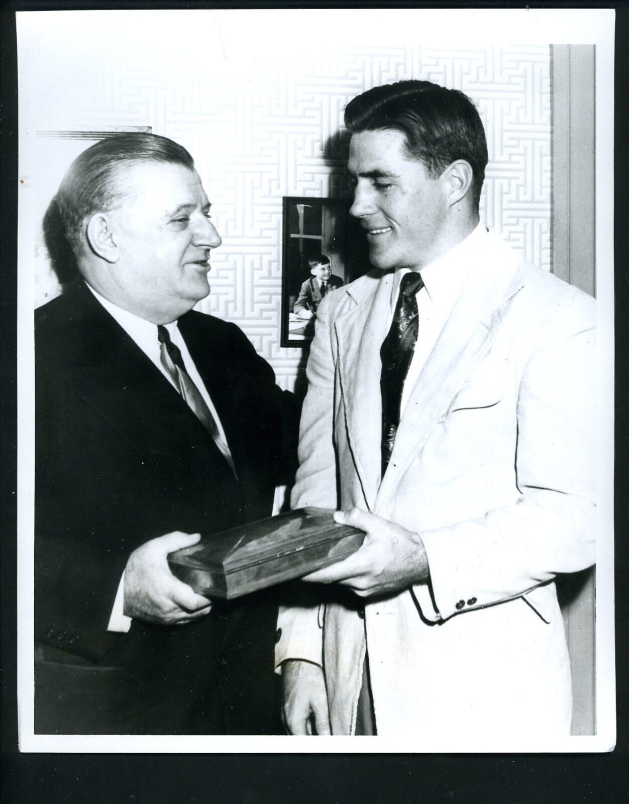 NFL Commissioner Bert Bell Maxwell Award Doak Walker SMU 1948 Press Photo Poster painting Lions