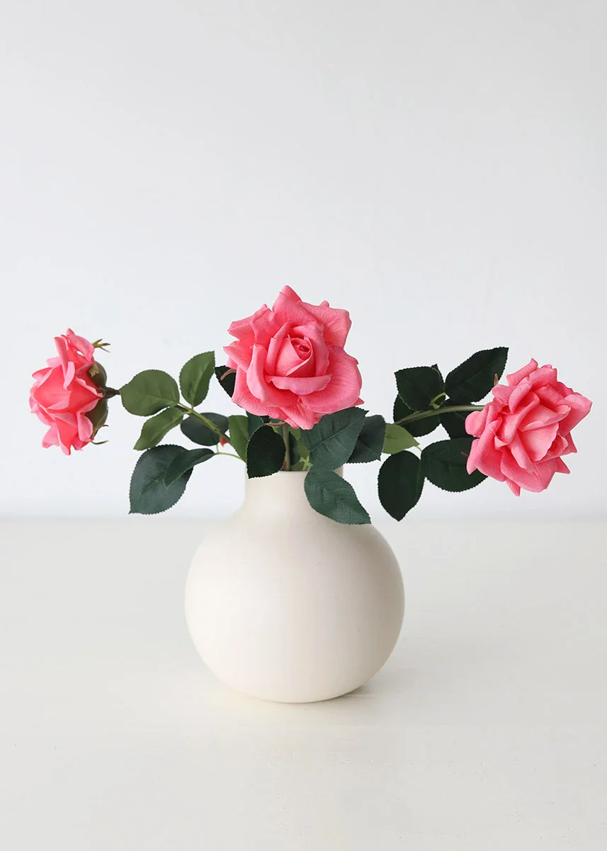 Real Touch Rose in Watermelon Pink - 20.5"