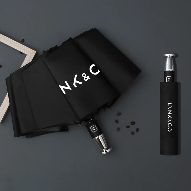  VIP business folding 10-bone black plastic umbrella