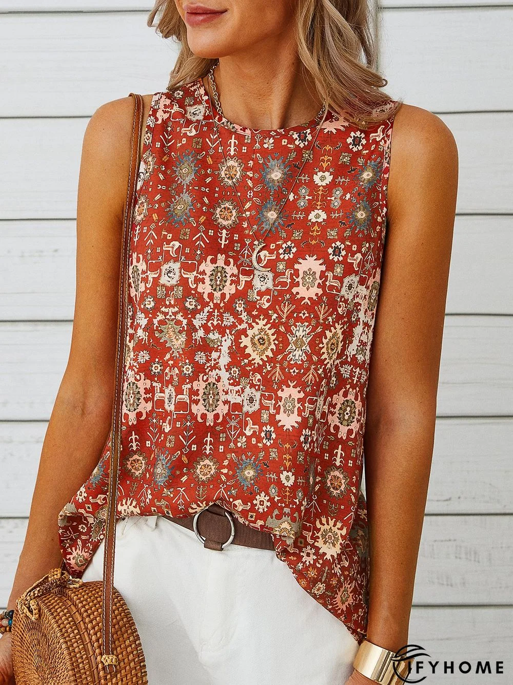 Cotton-Blend Top | IFYHOME