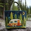 Rolling Cabin Life Quilted Tote  Bag