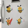 8pcs DIY Bee Diamond Painting Acrylic Fridge Magnet