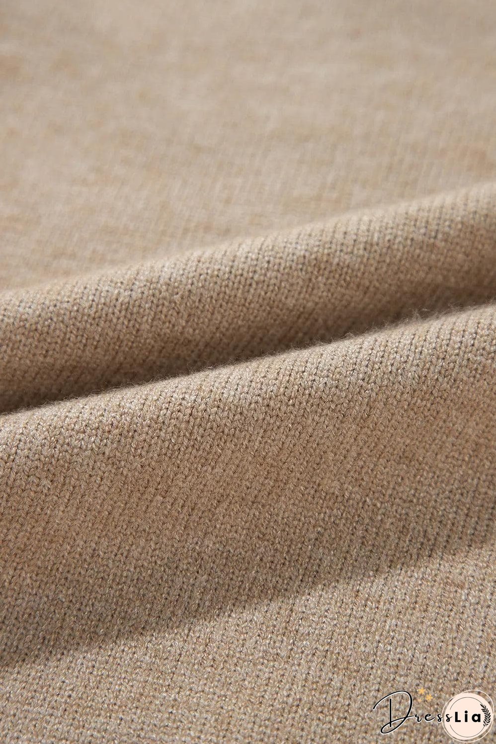 Smoke Gray Pearled Drop Shoulder Round Neck Sweater