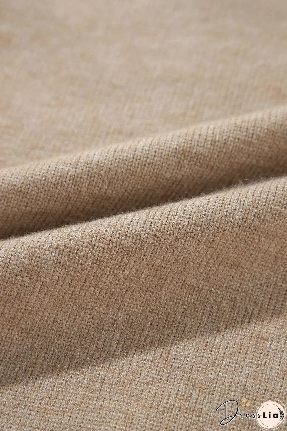 Smoke Gray Pearled Drop Shoulder Round Neck Sweater