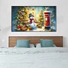 (70*40cm)Christmas Snowman - Full Round Drill Diamond Painting