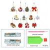 12pcs Christmas Gifts Double-Sided DIY Diamond Painting Keychain Kit