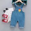 Kid Baby Girl Cartoon Children Overall  jeans  Belt Pants